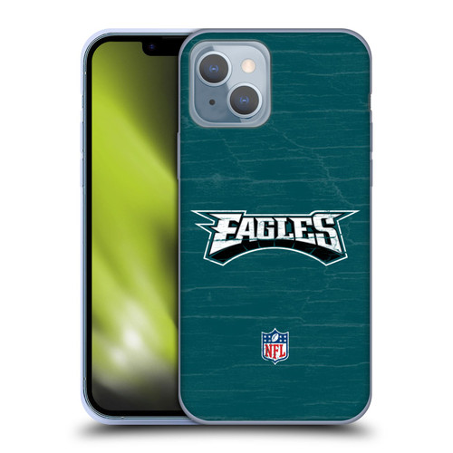 NFL Philadelphia Eagles Logo Distressed Look Soft Gel Case for Apple iPhone 14