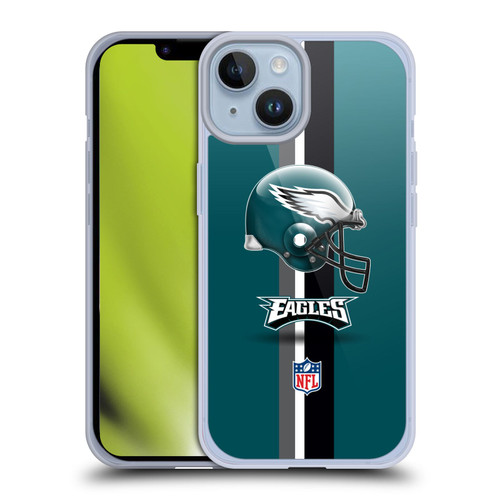 NFL Philadelphia Eagles Logo Helmet Soft Gel Case for Apple iPhone 14