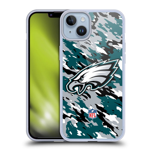 NFL Philadelphia Eagles Logo Camou Soft Gel Case for Apple iPhone 14 Plus
