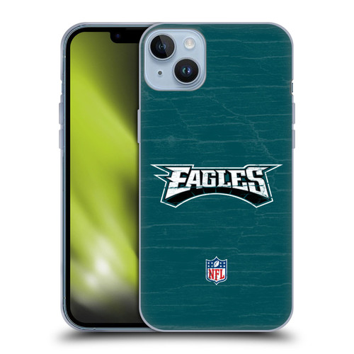 NFL Philadelphia Eagles Logo Distressed Look Soft Gel Case for Apple iPhone 14 Plus