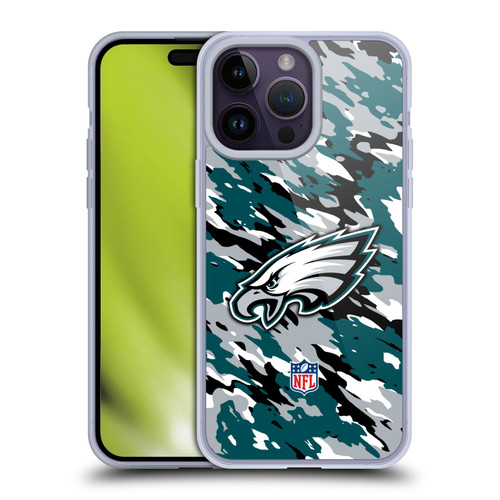 NFL Philadelphia Eagles Logo Camou Soft Gel Case for Apple iPhone 14 Pro Max