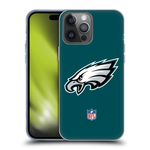 NFL Philadelphia Eagles Logo Plain Soft Gel Case for Apple iPhone 14 Pro Max