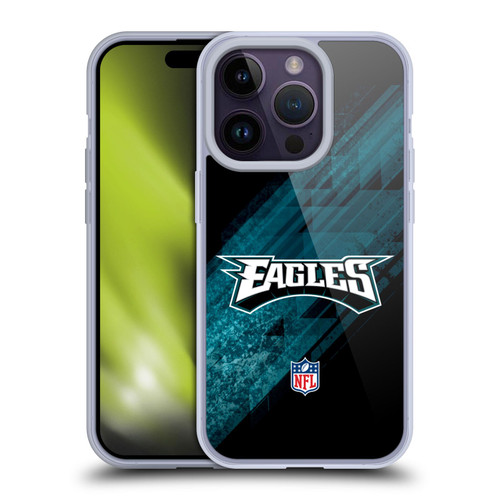 NFL Philadelphia Eagles Logo Blur Soft Gel Case for Apple iPhone 14 Pro