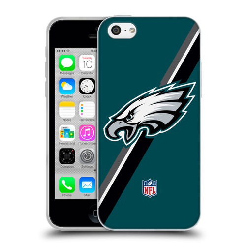 NFL Philadelphia Eagles Logo Stripes Soft Gel Case for Apple iPhone 5c
