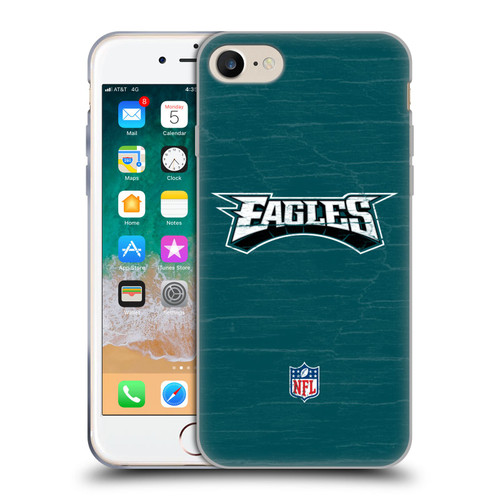 NFL Philadelphia Eagles Logo Distressed Look Soft Gel Case for Apple iPhone 7 / 8 / SE 2020 & 2022