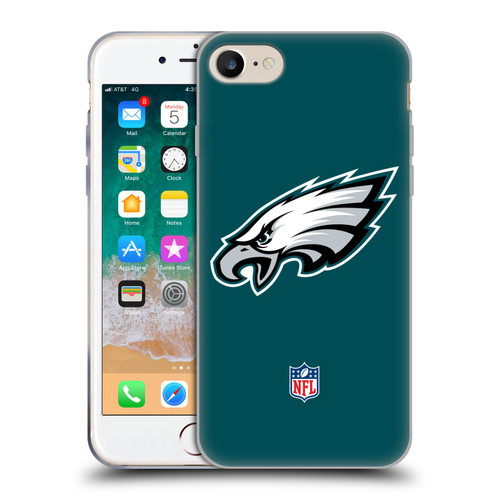 NFL Philadelphia Eagles Logo Plain Soft Gel Case for Apple iPhone 7 / 8 / SE 2020 & 2022