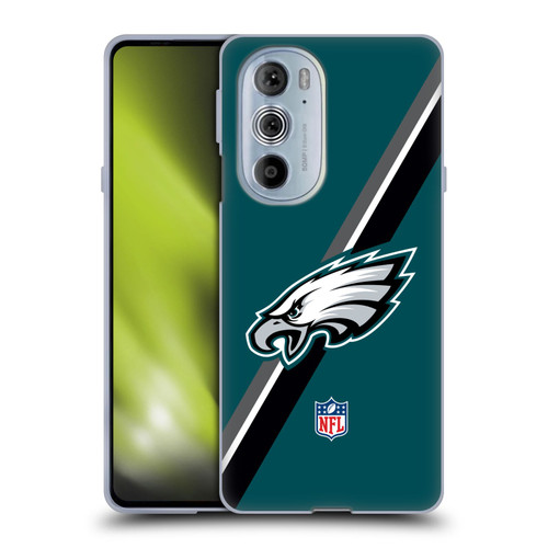 NFL Philadelphia Eagles Logo Stripes Soft Gel Case for Motorola Edge X30