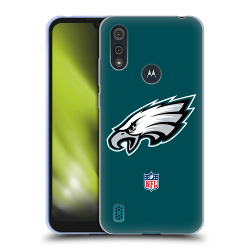 NFL Philadelphia Eagles Logo Plain Soft Gel Case for Motorola Moto E6s (2020)