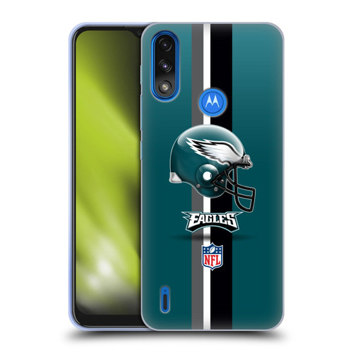 NFL Philadelphia Eagles Logo Helmet Soft Gel Case for Motorola Moto E7 Power / Moto E7i Power