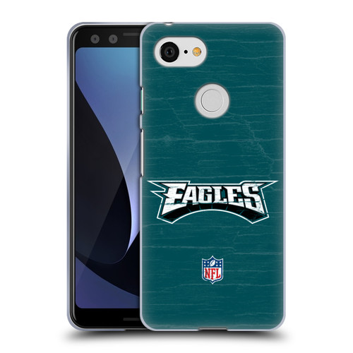 NFL Philadelphia Eagles Logo Distressed Look Soft Gel Case for Google Pixel 3