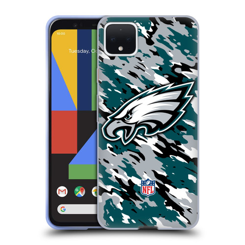 NFL Philadelphia Eagles Logo Camou Soft Gel Case for Google Pixel 4 XL