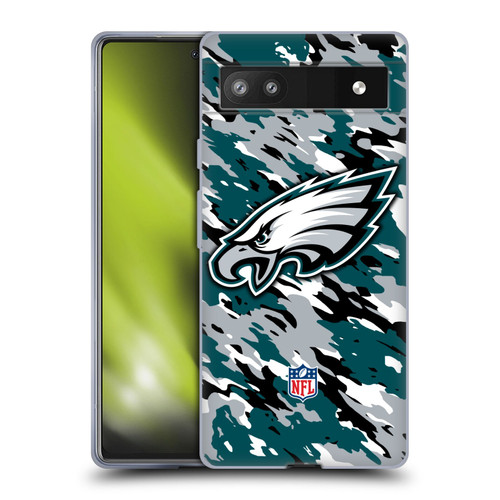 NFL Philadelphia Eagles Logo Camou Soft Gel Case for Google Pixel 6a