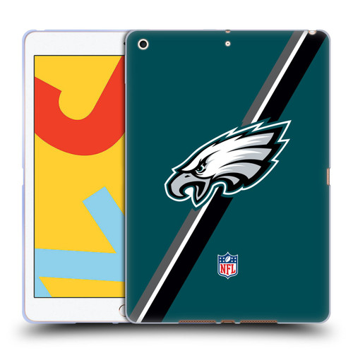 NFL Philadelphia Eagles Logo Stripes Soft Gel Case for Apple iPad 10.2 2019/2020/2021