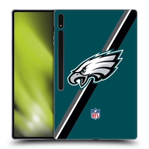 NFL Philadelphia Eagles Logo Stripes Soft Gel Case for Samsung Galaxy Tab S8 Ultra