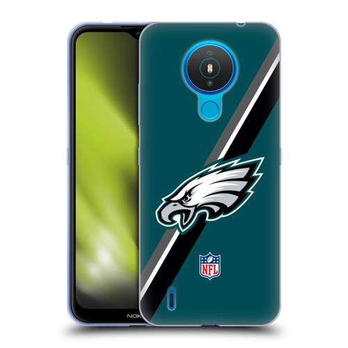 NFL Philadelphia Eagles Logo Stripes Soft Gel Case for Nokia 1.4