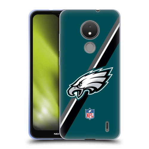 NFL Philadelphia Eagles Logo Stripes Soft Gel Case for Nokia C21