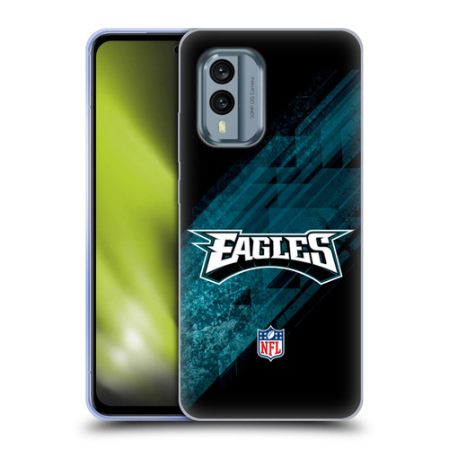 NFL Philadelphia Eagles Logo Blur Soft Gel Case for Nokia X30