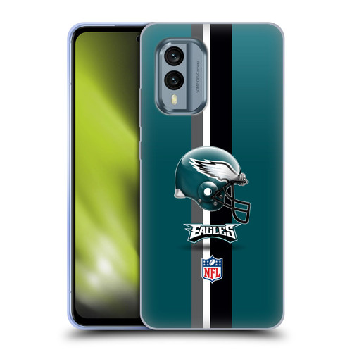 NFL Philadelphia Eagles Logo Helmet Soft Gel Case for Nokia X30