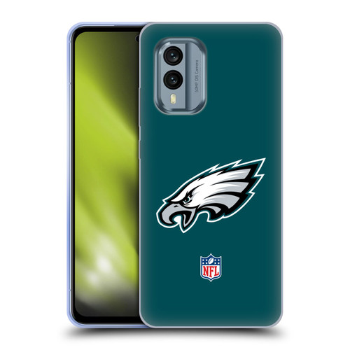 NFL Philadelphia Eagles Logo Plain Soft Gel Case for Nokia X30