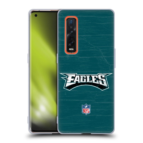 NFL Philadelphia Eagles Logo Distressed Look Soft Gel Case for OPPO Find X2 Pro 5G