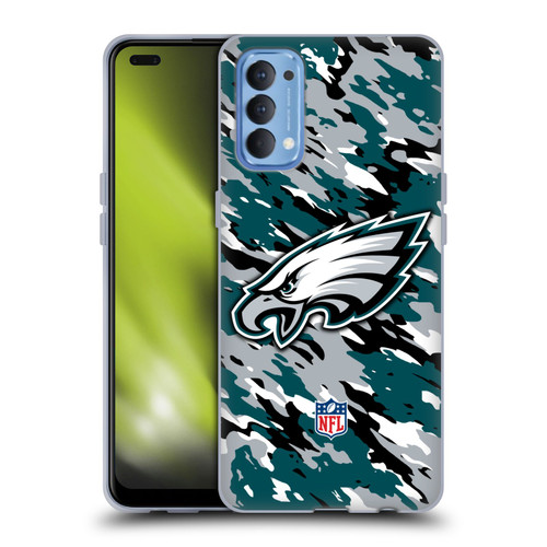 NFL Philadelphia Eagles Logo Camou Soft Gel Case for OPPO Reno 4 5G
