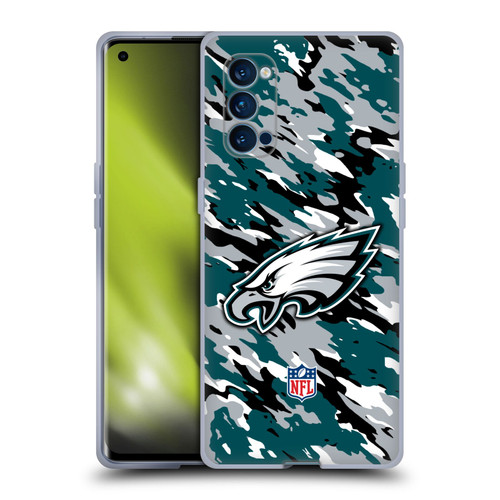 NFL Philadelphia Eagles Logo Camou Soft Gel Case for OPPO Reno 4 Pro 5G