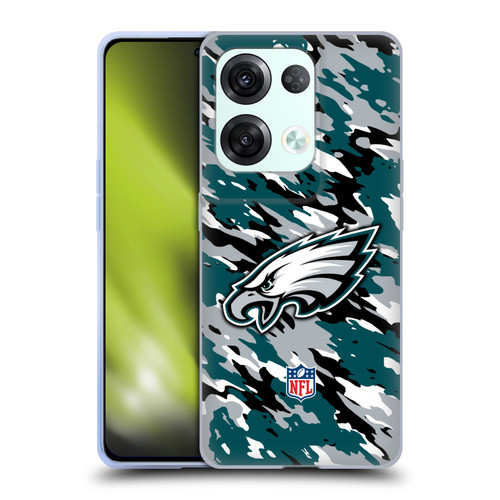 NFL Philadelphia Eagles Logo Camou Soft Gel Case for OPPO Reno8 Pro