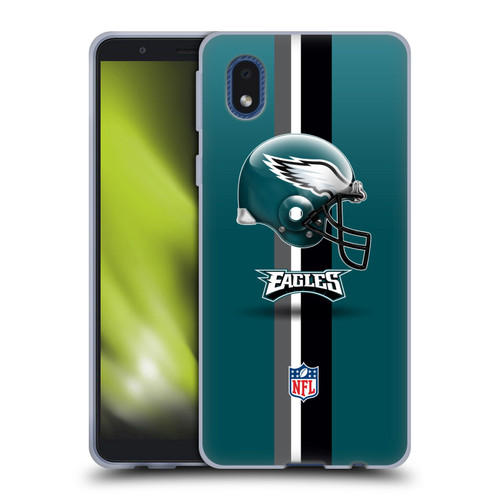 NFL Philadelphia Eagles Logo Helmet Soft Gel Case for Samsung Galaxy A01 Core (2020)