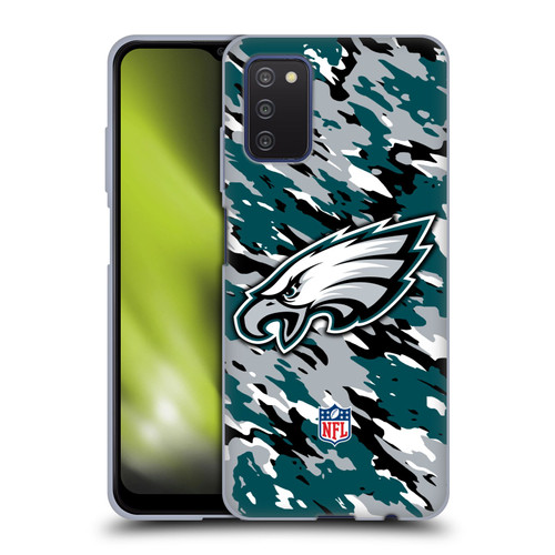 NFL Philadelphia Eagles Logo Camou Soft Gel Case for Samsung Galaxy A03s (2021)