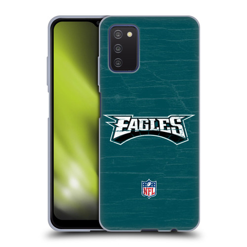 NFL Philadelphia Eagles Logo Distressed Look Soft Gel Case for Samsung Galaxy A03s (2021)