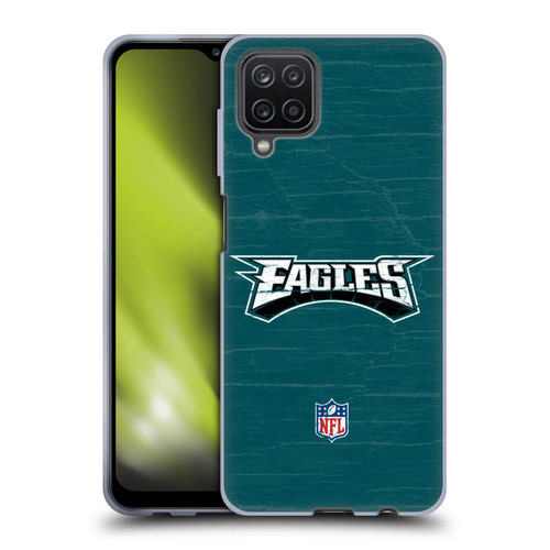 NFL Philadelphia Eagles Logo Distressed Look Soft Gel Case for Samsung Galaxy A12 (2020)
