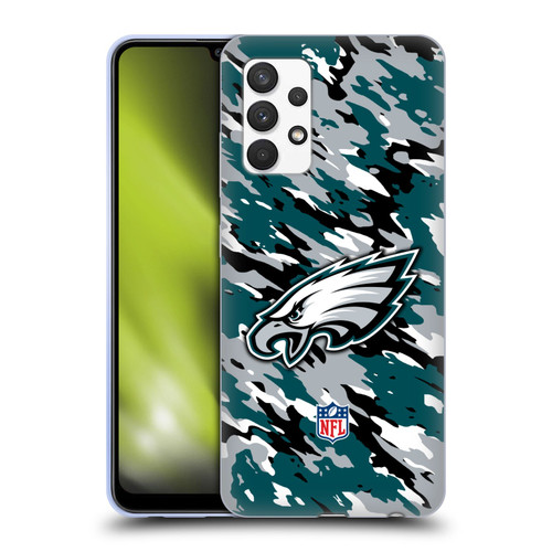 NFL Philadelphia Eagles Logo Camou Soft Gel Case for Samsung Galaxy A32 (2021)