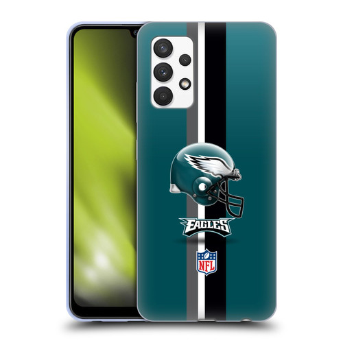 NFL Philadelphia Eagles Logo Helmet Soft Gel Case for Samsung Galaxy A32 (2021)