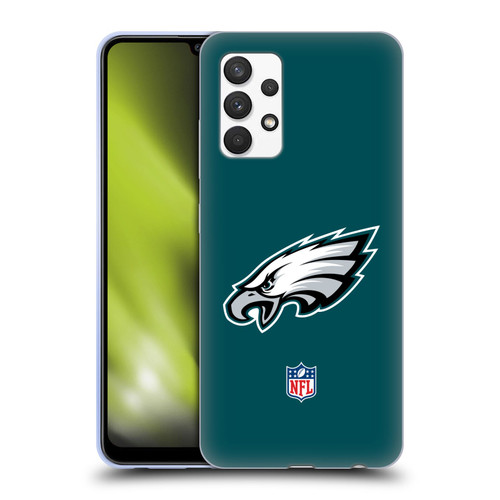 NFL Philadelphia Eagles Logo Plain Soft Gel Case for Samsung Galaxy A32 (2021)