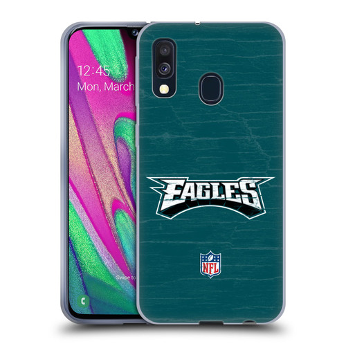 NFL Philadelphia Eagles Logo Distressed Look Soft Gel Case for Samsung Galaxy A40 (2019)