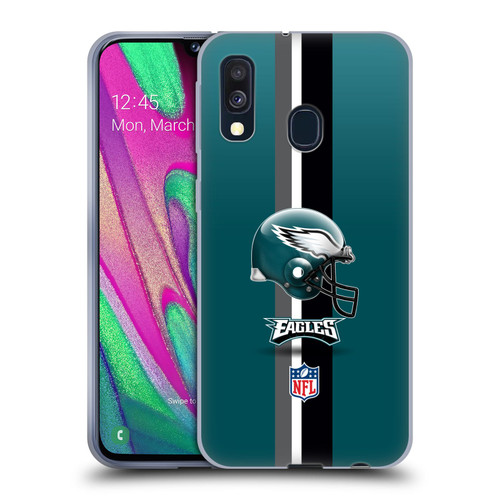 NFL Philadelphia Eagles Logo Helmet Soft Gel Case for Samsung Galaxy A40 (2019)