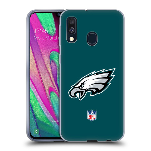 NFL Philadelphia Eagles Logo Plain Soft Gel Case for Samsung Galaxy A40 (2019)