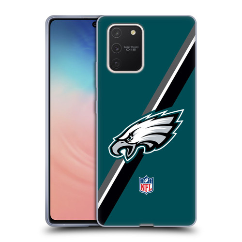 NFL Philadelphia Eagles Logo Stripes Soft Gel Case for Samsung Galaxy S10 Lite