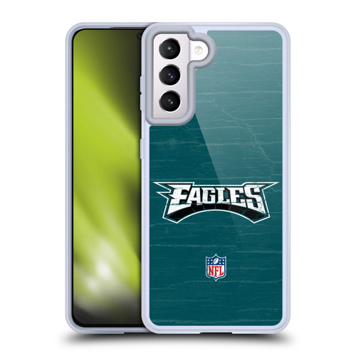 NFL Philadelphia Eagles Logo Distressed Look Soft Gel Case for Samsung Galaxy S21 5G