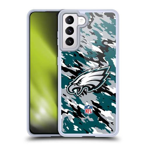 NFL Philadelphia Eagles Logo Camou Soft Gel Case for Samsung Galaxy S21 5G