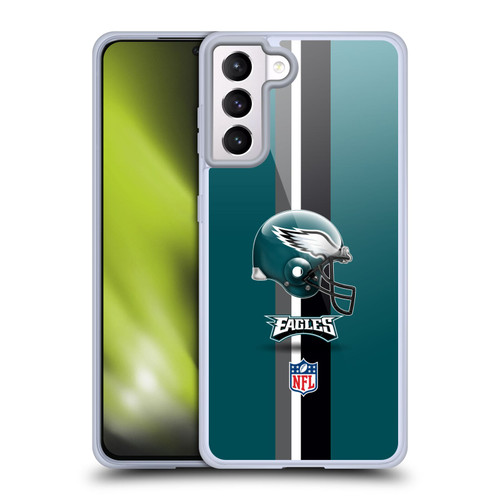 NFL Philadelphia Eagles Logo Helmet Soft Gel Case for Samsung Galaxy S21+ 5G