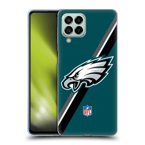 NFL Philadelphia Eagles Logo Stripes Soft Gel Case for Samsung Galaxy M53 (2022)