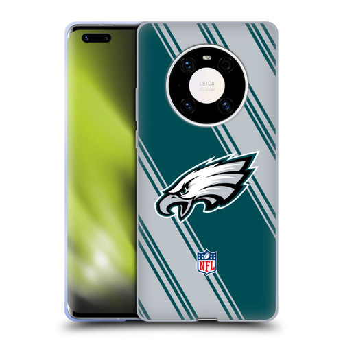NFL Philadelphia Eagles Artwork Stripes Soft Gel Case for Huawei Mate 40 Pro 5G