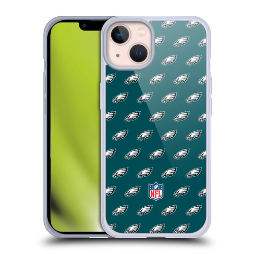 NFL Philadelphia Eagles Artwork Patterns Soft Gel Case for Apple iPhone 13