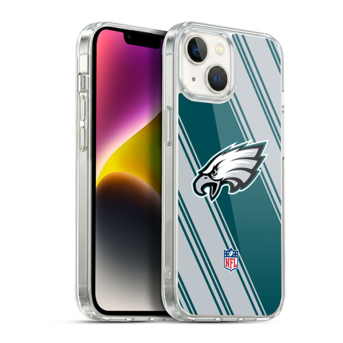 NFL Philadelphia Eagles Artwork Stripes Soft Gel Case for Apple iPhone 14