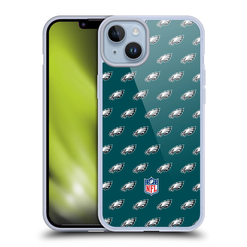 NFL Philadelphia Eagles Artwork Patterns Soft Gel Case for Apple iPhone 14 Plus