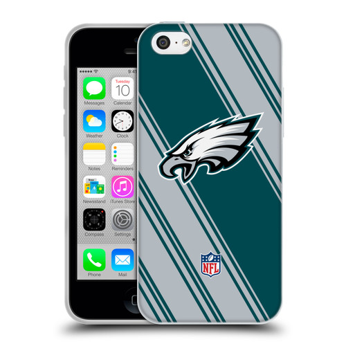NFL Philadelphia Eagles Artwork Stripes Soft Gel Case for Apple iPhone 5c