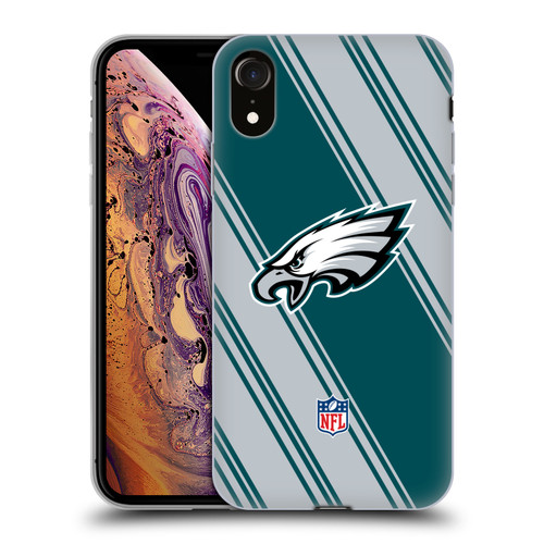 NFL Philadelphia Eagles Artwork Stripes Soft Gel Case for Apple iPhone XR