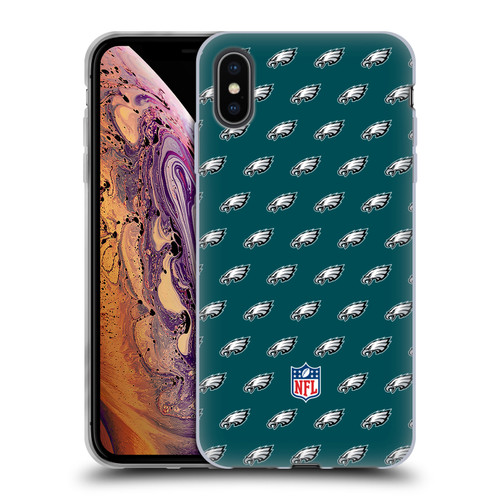 NFL Philadelphia Eagles Artwork Patterns Soft Gel Case for Apple iPhone XS Max