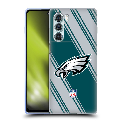 NFL Philadelphia Eagles Artwork Stripes Soft Gel Case for Motorola Edge S30 / Moto G200 5G